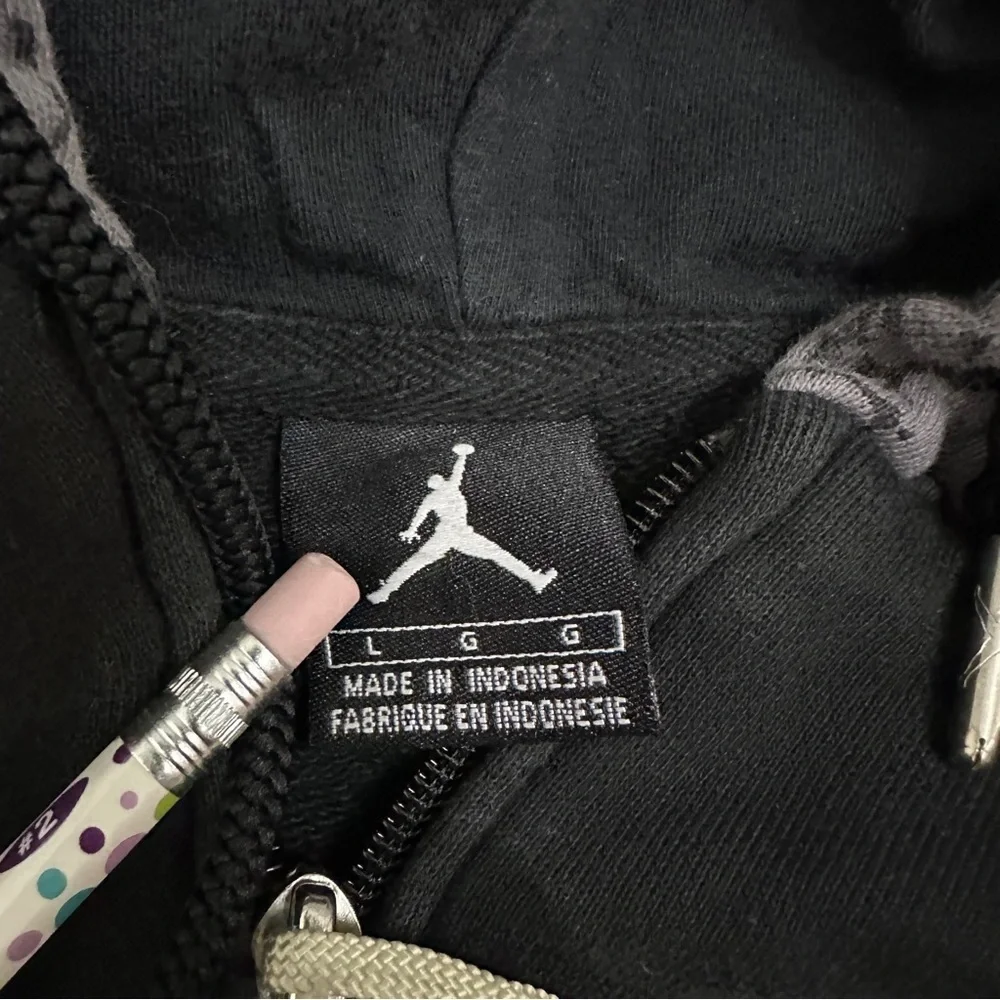 Nike Air Jordan Retro 3 Shoe Black Cement Print Jacket Vintage Size Large